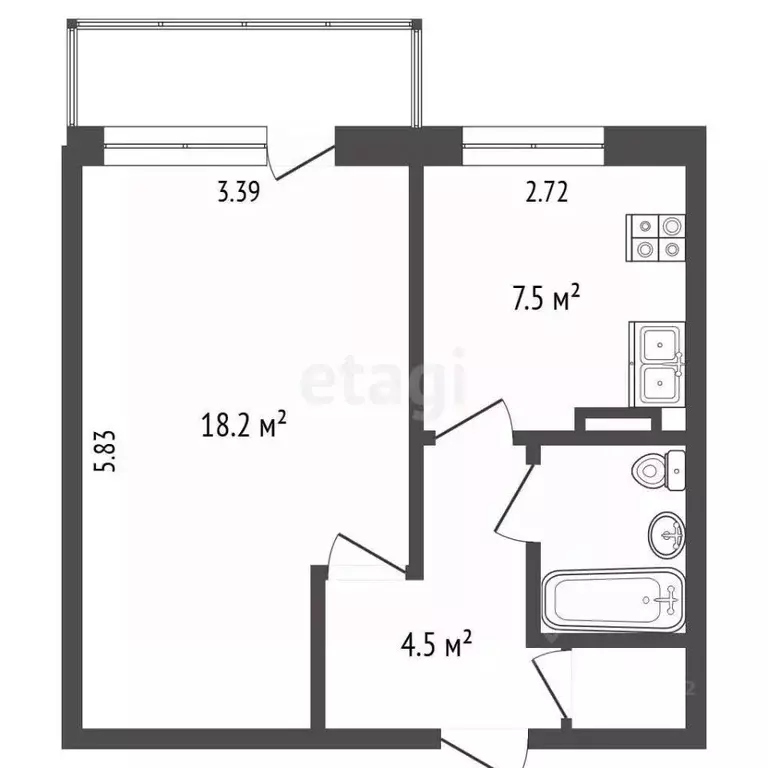 1-к кв. Вологодская область, Вологда Молочное пгт, Парковая ул., 10 ... - Фото 2