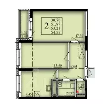 2-к кв. Башкортостан, Уфа Затон-Восточный жилрайон, Паруса жилой ... - Фото 1