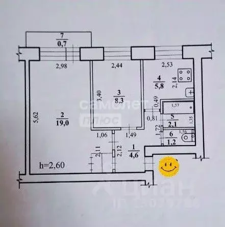 2-к кв. Забайкальский край, Чита Ингодинская ул., 6 (41.0 м) - Фото 2