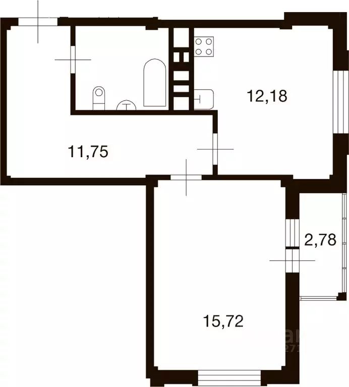 1-к кв. Москва д. Ивановское, ул. Николинские Ключи, 41к1 (44.8 м) - Фото 0