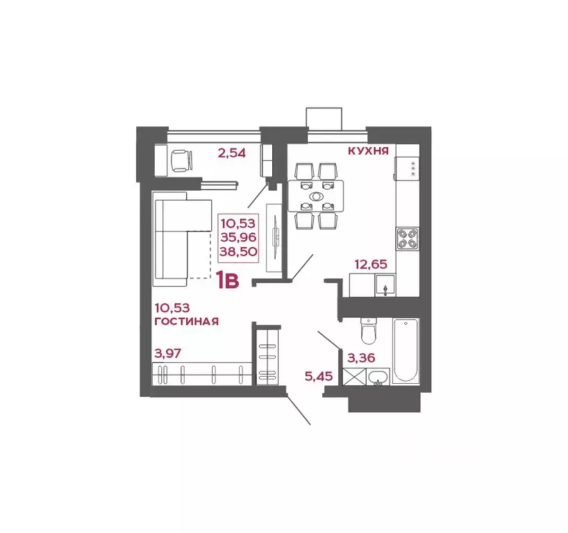 1-к кв. Пензенская область, Пенза Микрорайон Новобережье жилой ... - Фото 0