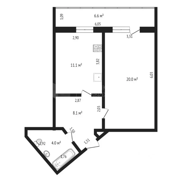1-к кв. Тюменская область, Тюмень Войновка мкр, ул. Вербовая, 4к1 ... - Фото 2