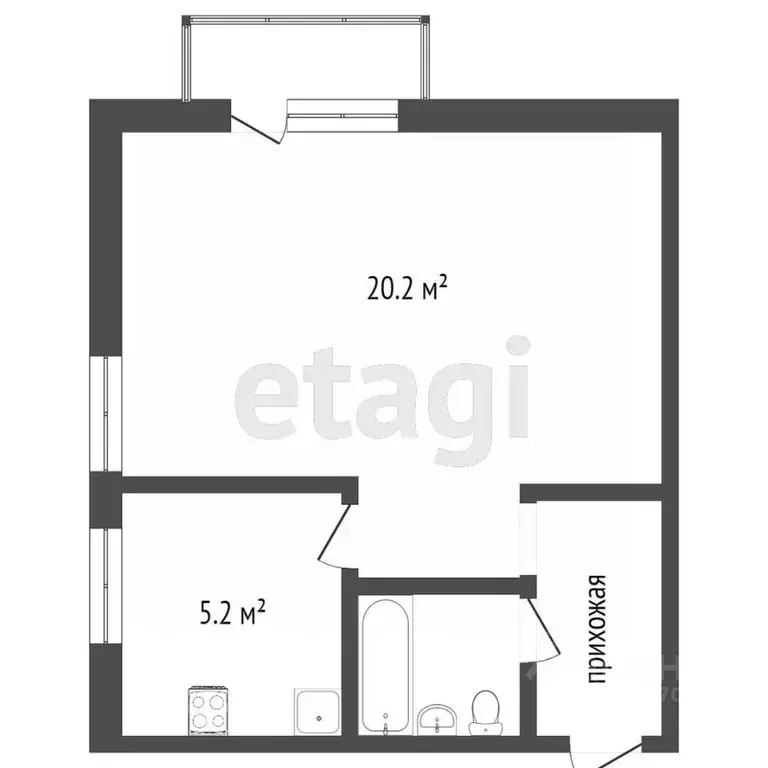 1-к кв. Московская область, Воскресенск ул. Мичурина, 3 (30.0 м) - Фото 1