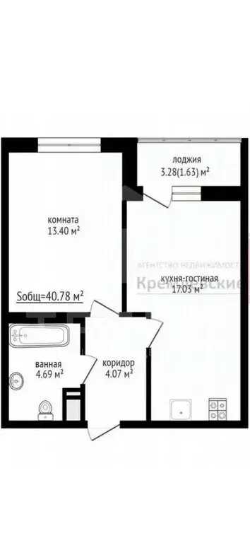1-комнатная квартира: Санкт-Петербург, Среднерогатская улица, 11к2 ... - Фото 1