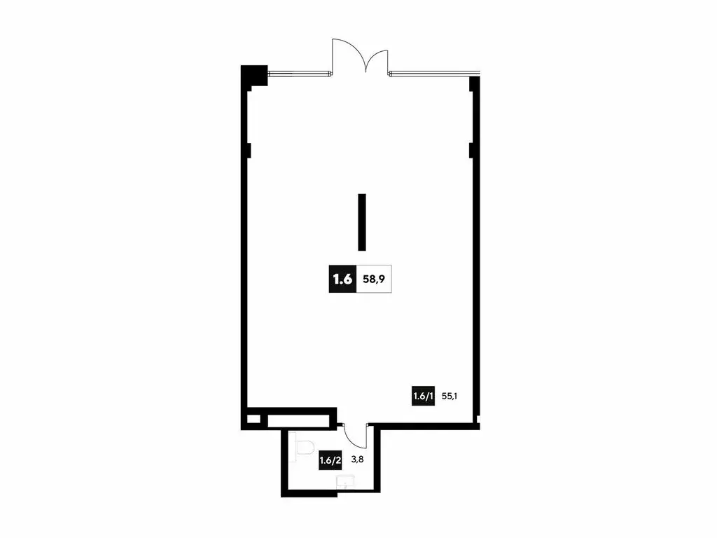 Офис (58.9 м) - Фото 1