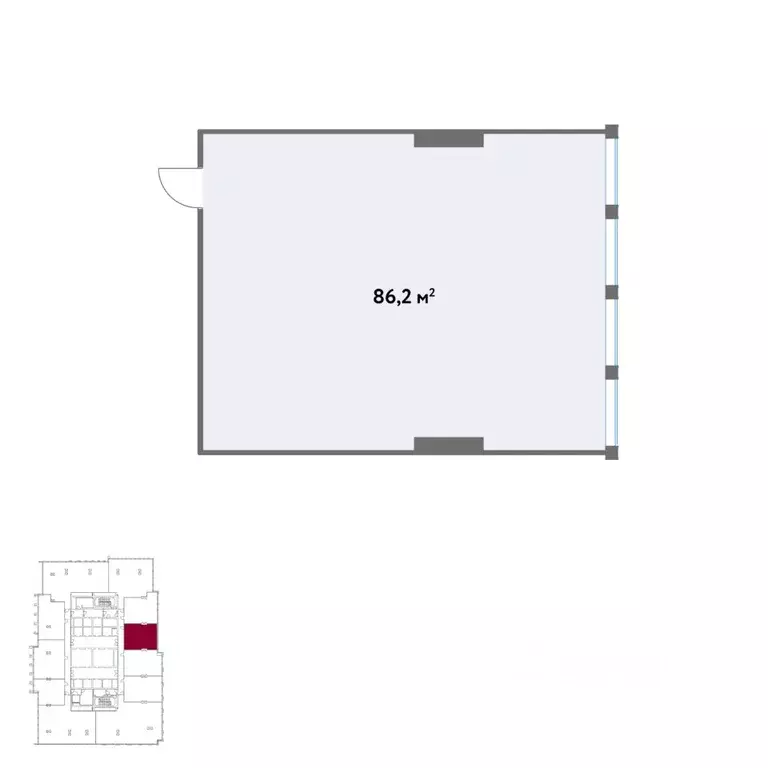 Офис в Москва Кинематографический кв-л,  (86 м) - Фото 1