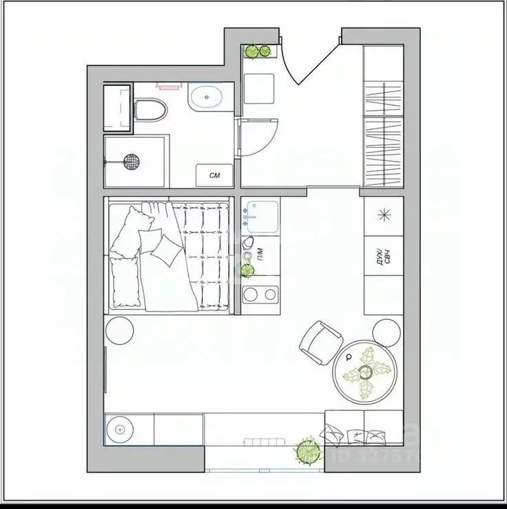 1-к кв. Краснодарский край, Сочи Донская мкр, ул. Чехова, 50 (28.0 м) - Фото 1
