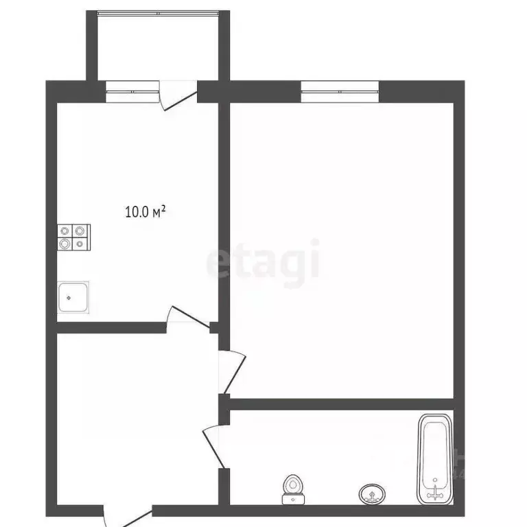 1-к кв. Тюменская область, Тюмень ул. Московский Тракт, 85к1 (40.2 м) - Фото 0