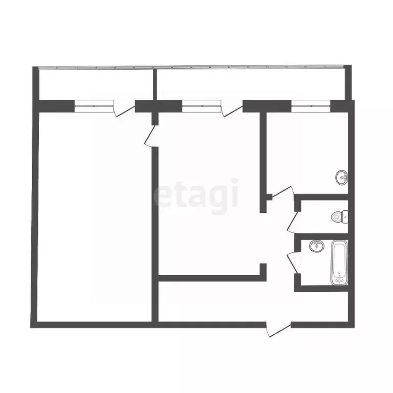 2-к кв. Томская область, Томский район, д. Кисловка, Северный мкр ул. ... - Фото 2
