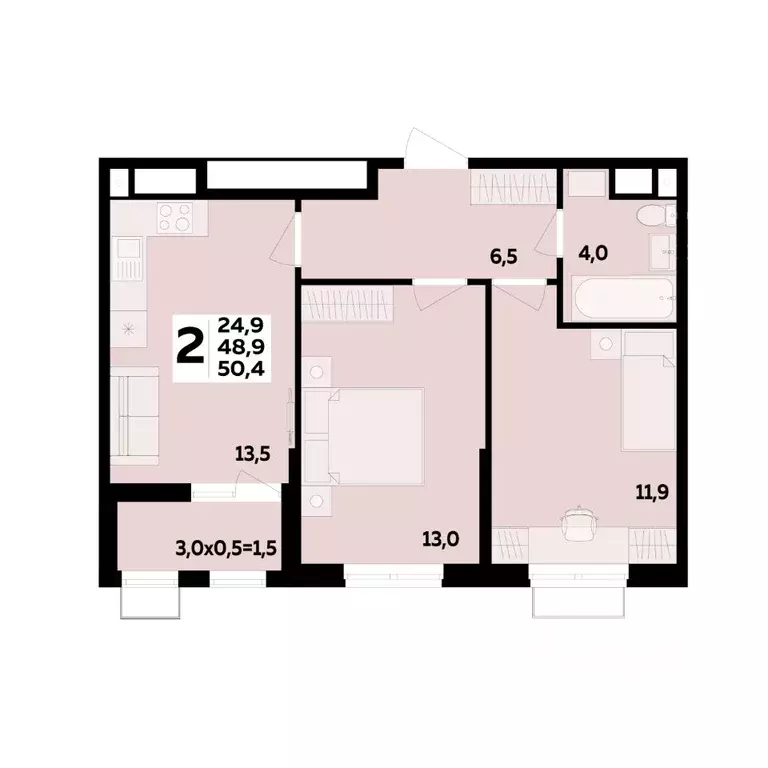 2-к кв. Адыгея, Тахтамукайский район, Старобжегокайское с/пос, Новая ... - Фото 1