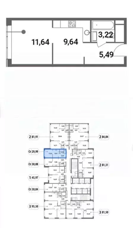 Студия Москва Шмитовский проезд, 39к8 (29.99 м) - Фото 2