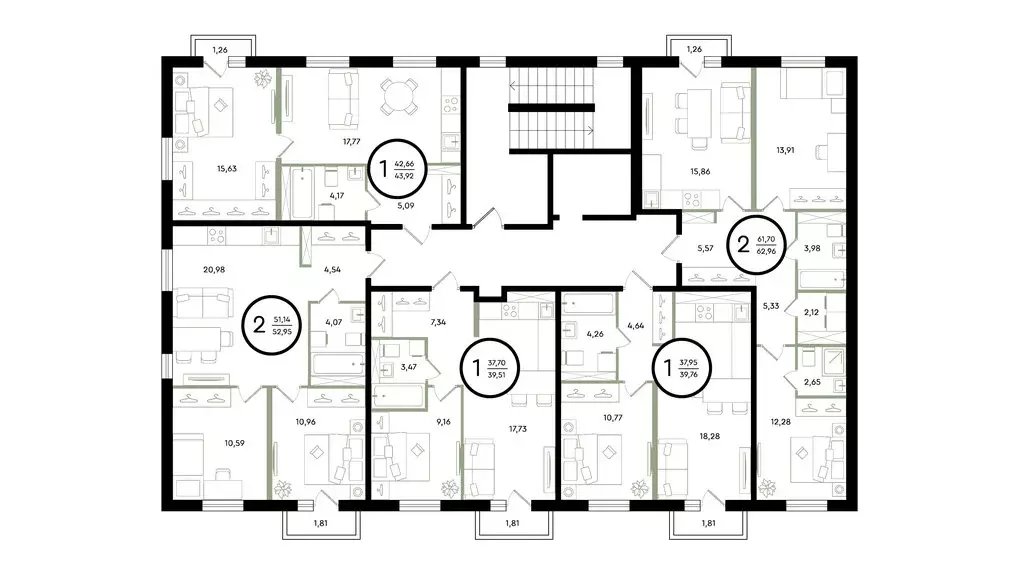 2-комнатная квартира: Тюмень, улица Александра Звягина, 3 (62.96 м) - Фото 1