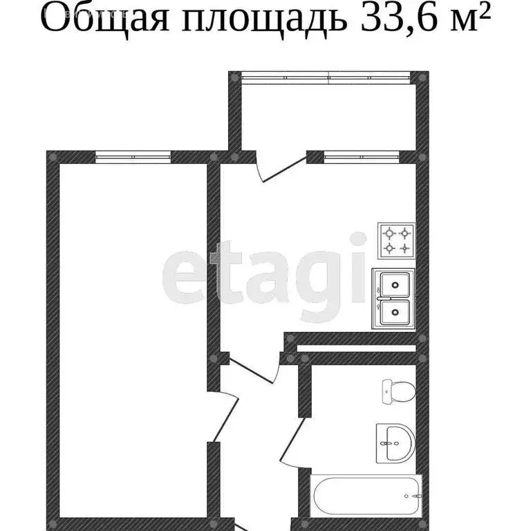 1-комнатная квартира: Краснодар, улица Григория Булгакова, 8к1 (34 м) - Фото 0
