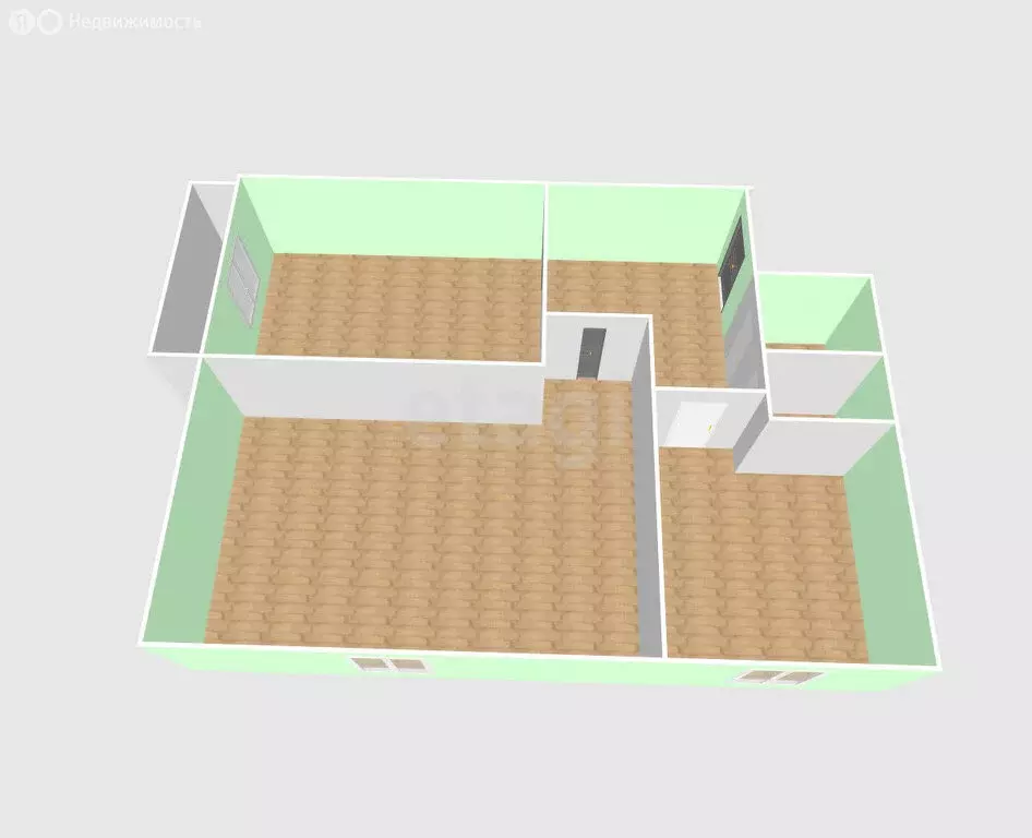 2-комнатная квартира: Невельск, улица Гоголя, 6 (44 м) - Фото 1