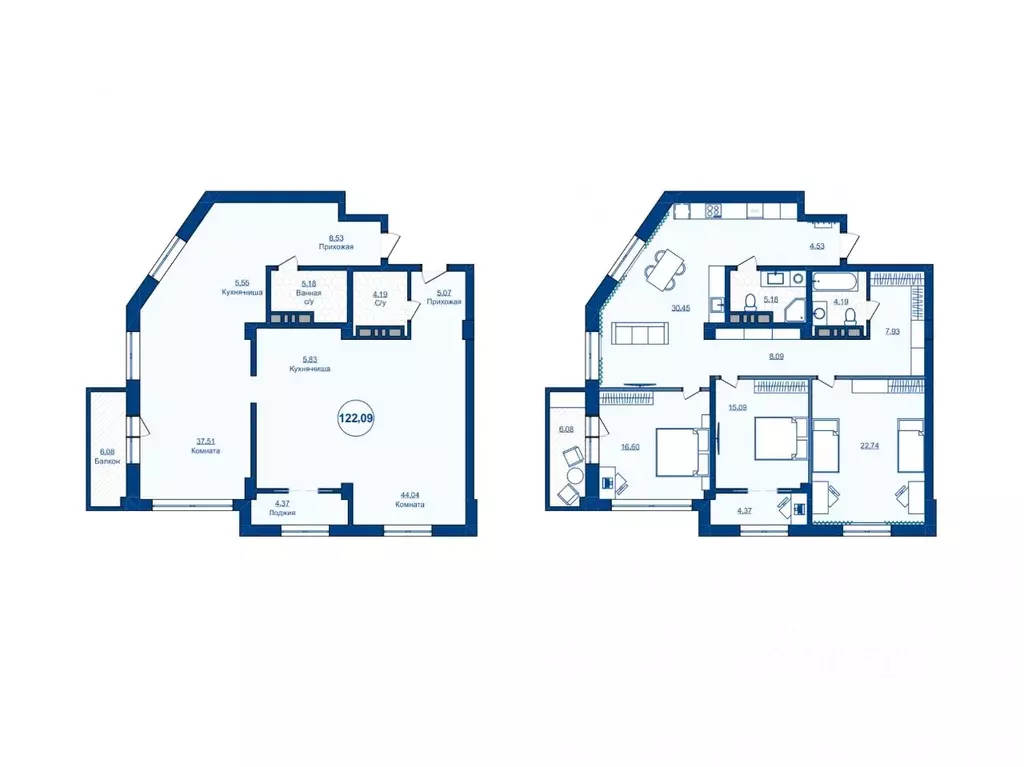4-к кв. Челябинская область, Челябинск ул. Энгельса, 5 (122.09 м) - Фото 1