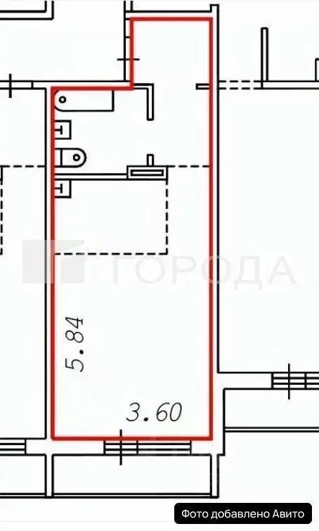 Студия Новосибирская область, Новосибирск ул. Фадеева, 66/9 (30.4 м) - Фото 2