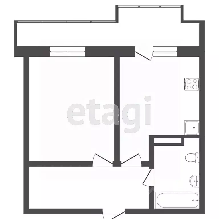 1-к кв. Тюменская область, Тюмень ул. Обдорская, 1к1 (34.6 м) - Фото 2