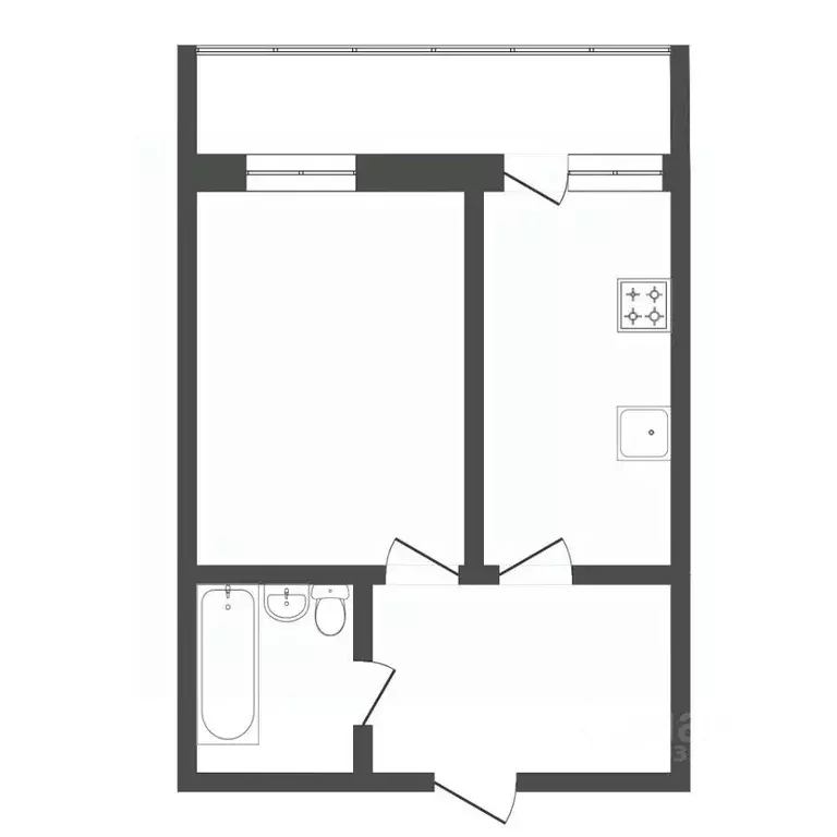 1-к кв. Тюменская область, Тюмень бул. Бориса Щербины, 16 (27.3 м) - Фото 2