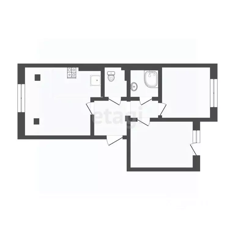 2-к кв. Крым, Симферополь ул. Тренева (71.6 м) - Фото 2