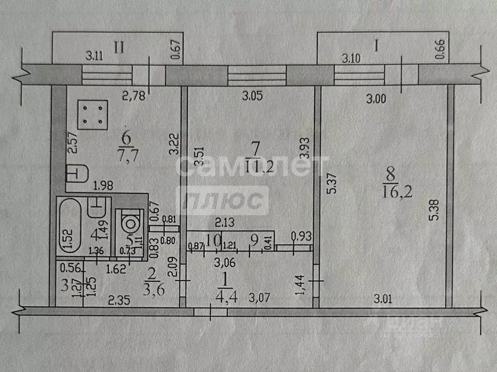 2-к кв. Тамбовская область, Тамбов 2-я Шацкая ул., 2А (47.5 м) - Фото 1