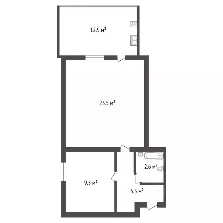 2-к кв. Крым, Алупка ул. Калинина, 13 (54.0 м) - Фото 0