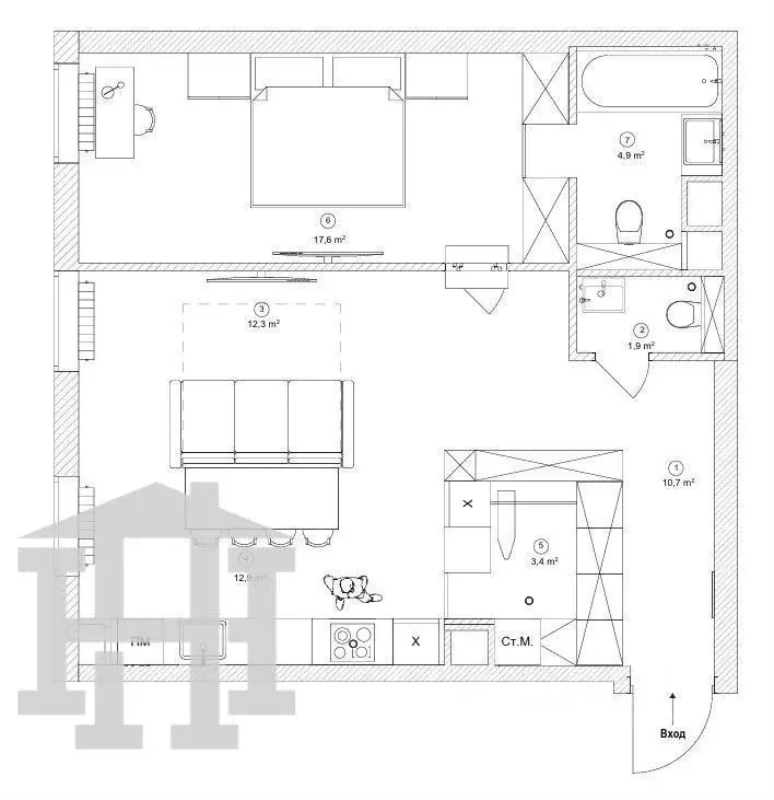 2-к кв. Москва Серебрянический пер., 8 (70.0 м) - Фото 1