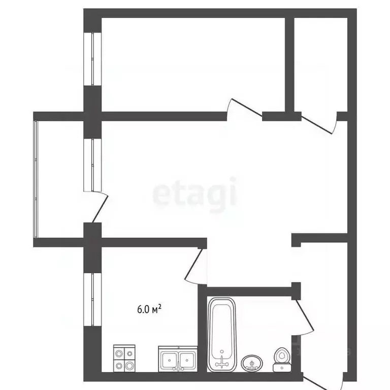 2-к кв. Владимирская область, Муром Московская ул., 40а (43.6 м) - Фото 0