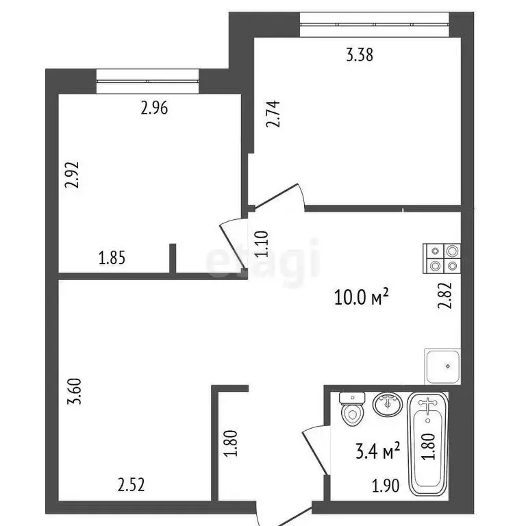 3-комнатная квартира: Кемерово, жилой район Лесная Поляна, Солнечный ... - Фото 1