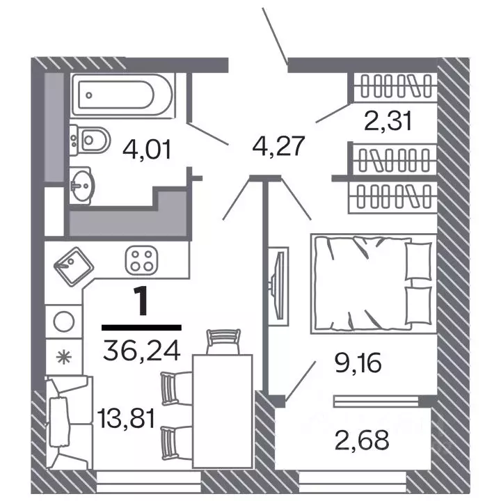 1-к кв. Рязанская область, Рязань Петра и Февронии жилой комплекс ... - Фото 1