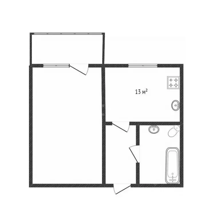 1-к кв. Белгородская область, Белгород ул. Буденного, 17г (41.4 м) - Фото 2