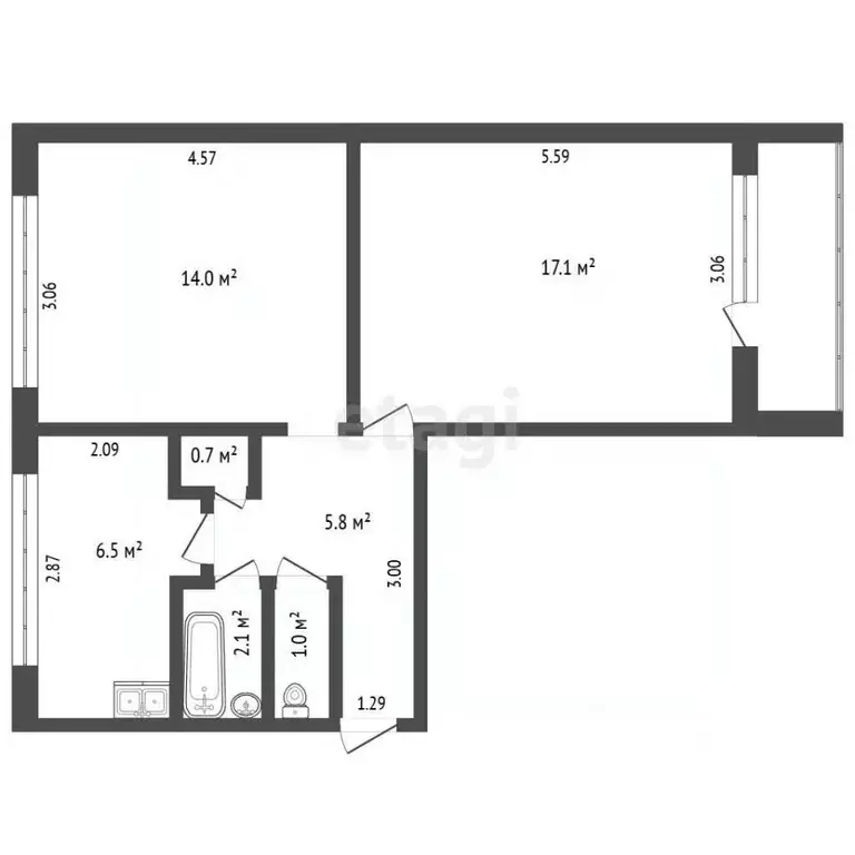 2-к кв. Мордовия, Саранск ул. Воинова, 31 (47.2 м) - Фото 2