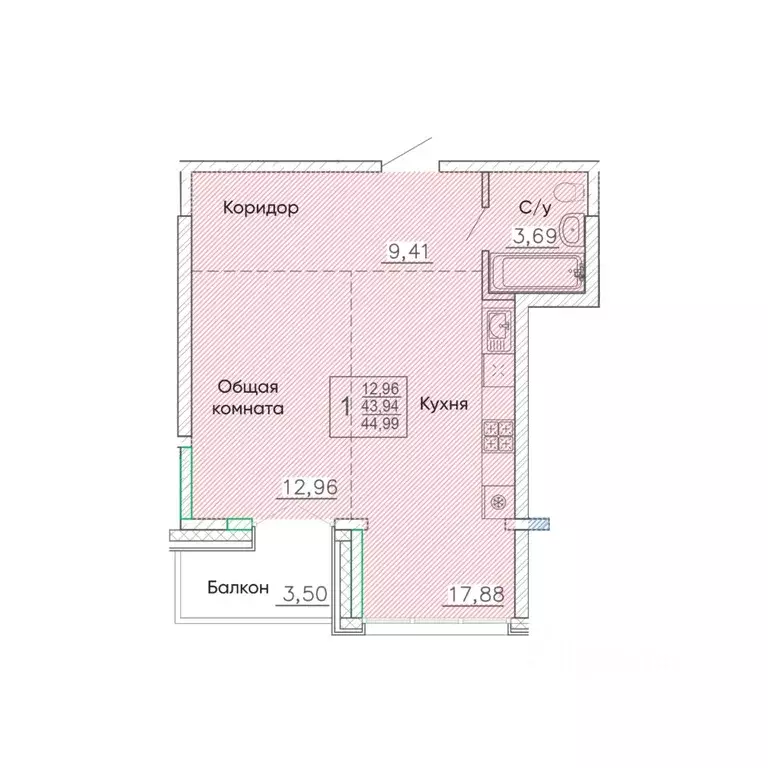 1-к кв. Бурятия, Улан-Удэ Энергетик мкр,  (44.99 м) - Фото 1