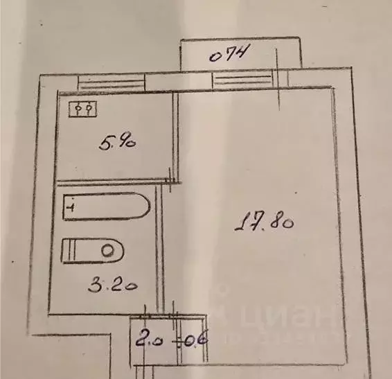 1-к кв. Севастополь ул. Академика Крылова, 15 (30.0 м) - Фото 1