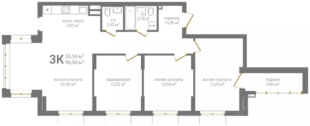 3-к кв. Нижегородская область, Нижний Новгород 2-я Оранжерейная ул., 4 ... - Фото 1