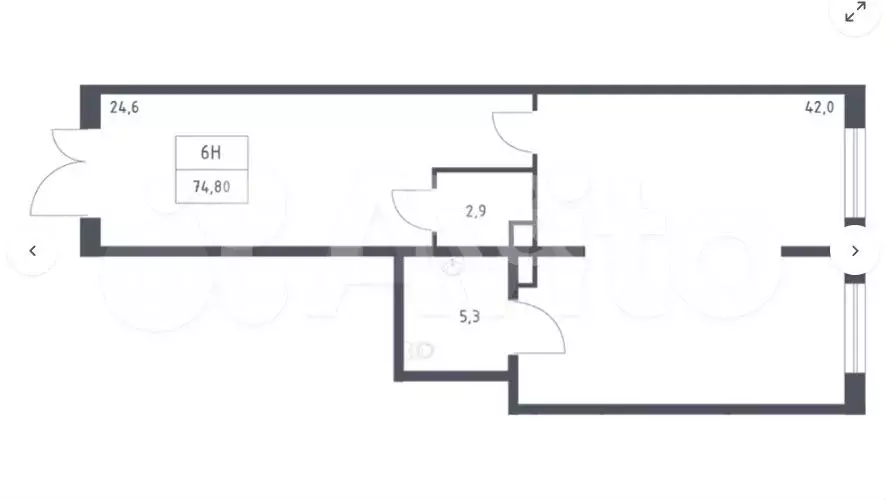 Продам помещение свободного назначения, 73.3 м - Фото 0