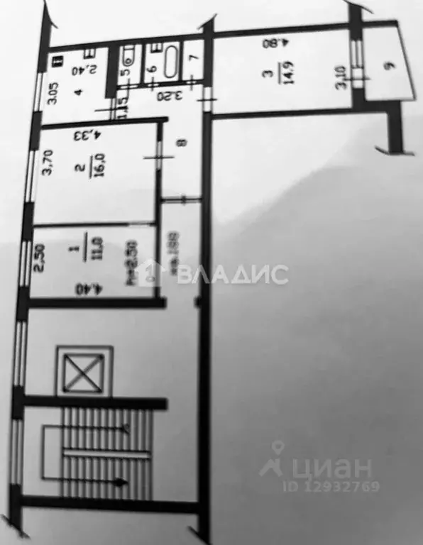 3-к кв. Пензенская область, Пенза просп. Строителей, 86 (62.7 м) - Фото 1