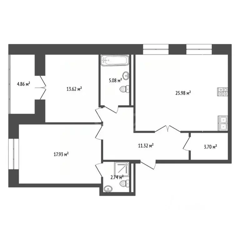 2-к кв. Марий Эл, Йошкар-Ола ул. Чехова, 55 (83.5 м) - Фото 1