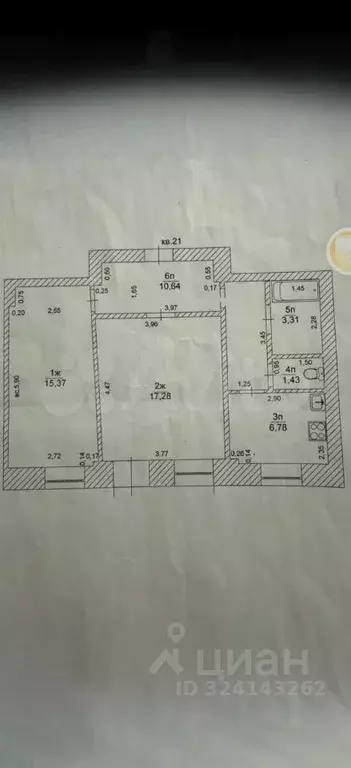 2-к кв. Ульяновская область, Ульяновск ул. Третьего Интернационала, 6 ... - Фото 1