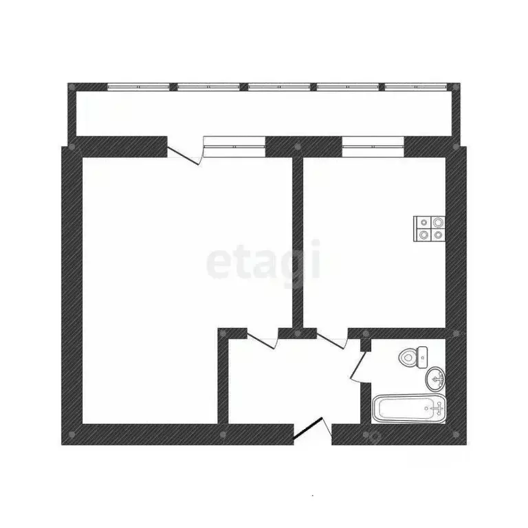 1-к кв. Смоленская область, Ярцево Автозаводская ул., 26 (34.0 м) - Фото 2