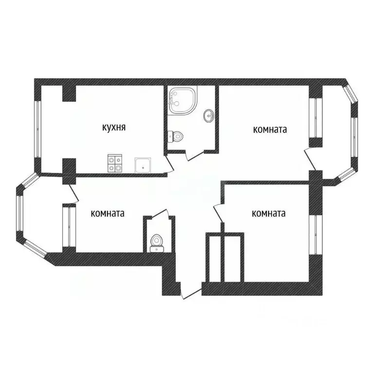 3-к кв. Ленинградская область, Кириши Молодежный бул., 4 (113.5 м) - Фото 2