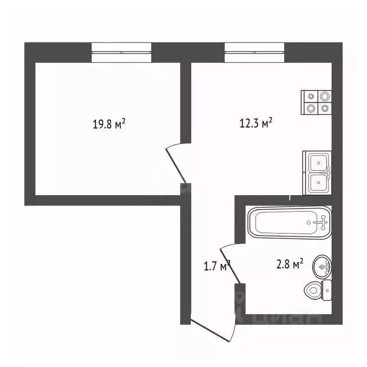 1-к кв. Крым, Керчь ш. Индустриальное, 8/1 (35.5 м) - Фото 2