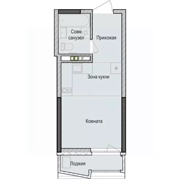 Студия Татарстан, Казань Седьмое Небо жилрайон, Унай жилой комплекс ... - Фото 1