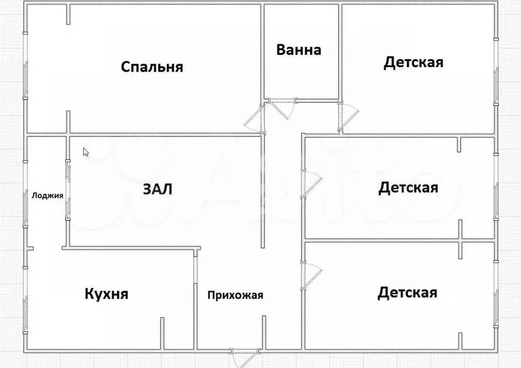5-к кв. Дагестан, Хасавюрт ул. Воробьева, 52 (100.0 м) - Фото 1