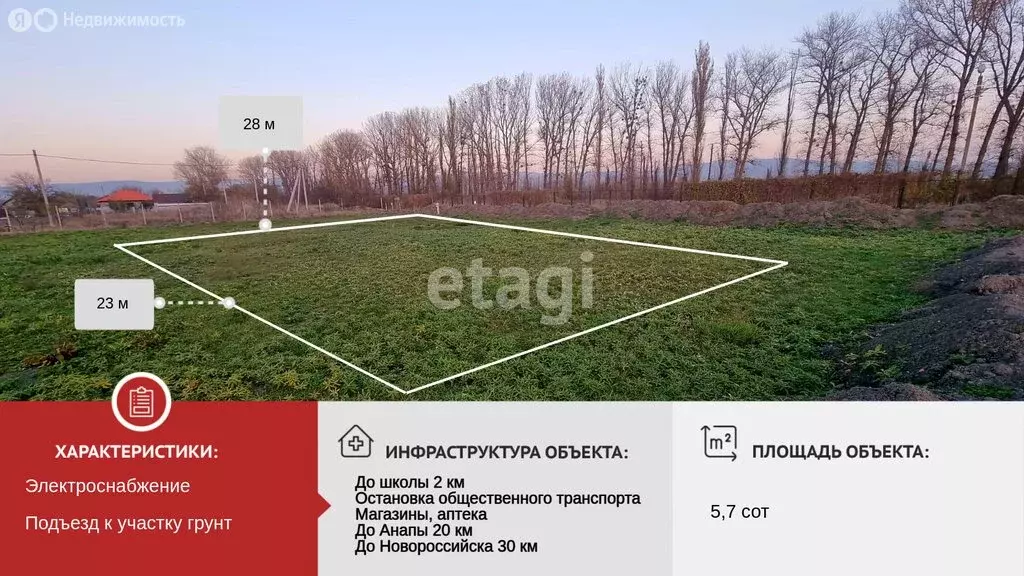 Участок в Краснодарский край, Новороссийск (5.7 м) - Фото 0