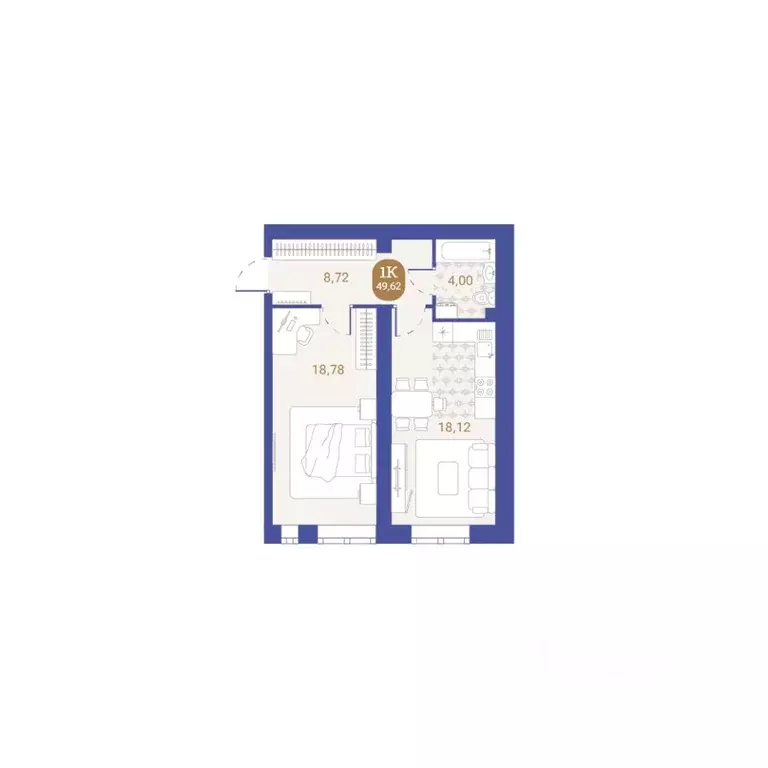 1-к кв. Пензенская область, Пенза Артель жилой комплекс (49.62 м) - Фото 1