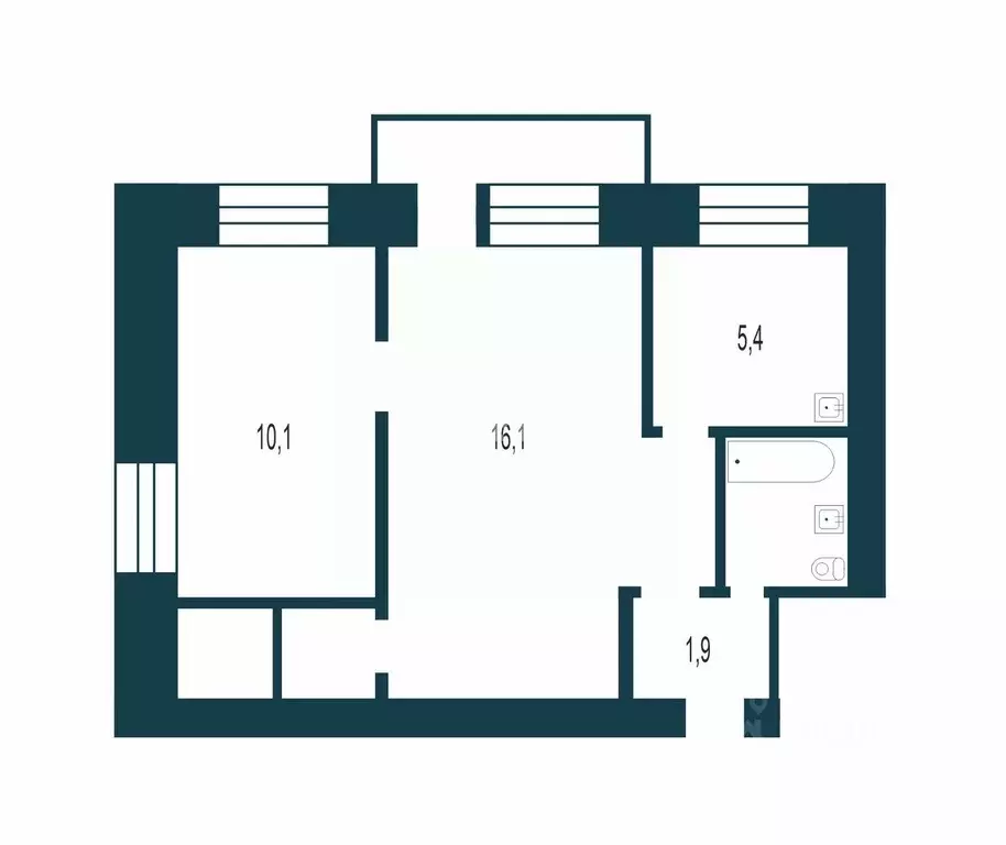 2-к кв. Новосибирская область, Тогучин Садовая ул., 22 (38.5 м) - Фото 2