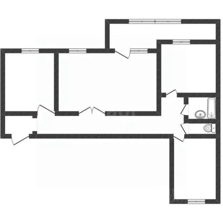 3-к кв. Белгородская область, Белгород Советская ул., 1а (68.2 м) - Фото 2