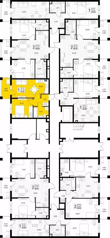 1-комнатная квартира: Сукко, жилой комплекс Кипарис (37.1 м) - Фото 1