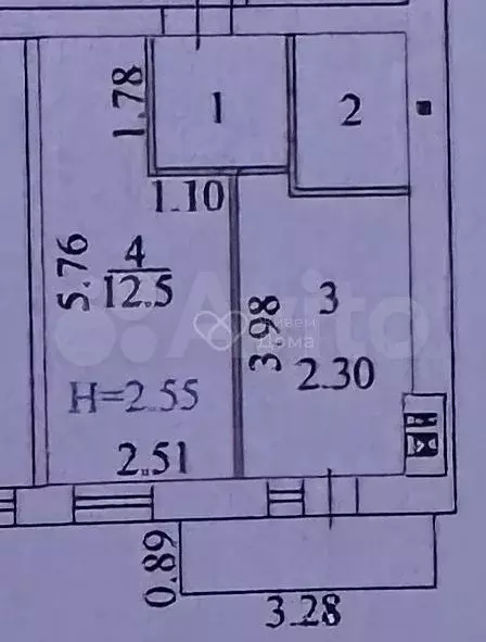 1-к. квартира, 27,1 м, 1/3 эт. - Фото 0