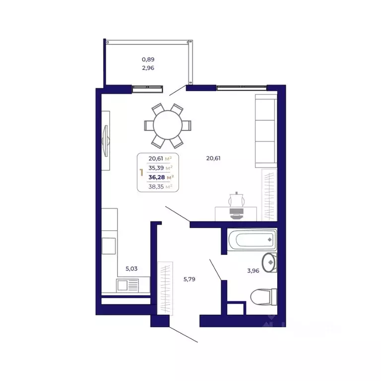 1-к кв. Башкортостан, Уфа Затон-Восточный жилрайон, Паруса жилой ... - Фото 1